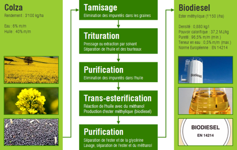 Le biocarburants en France (filiere production et transformation du biodiesel et du bioethanol)