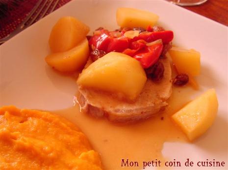 Rôti de porc aux 2 raisins