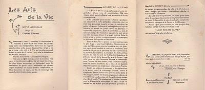 Les Arts de la Vie 1, 2, 3.