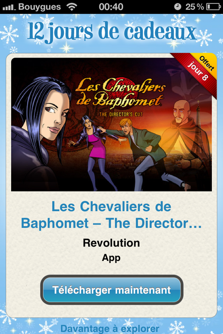 Les 12 jours iTunes 8eme jours 8eme jours pour »les 12 jours de cadeaux iTunes »’