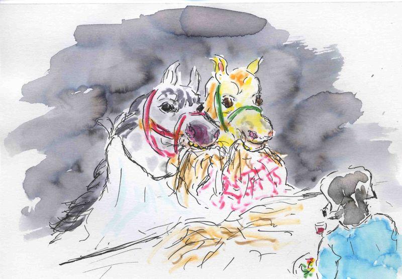 5)chevaux de bois 2)