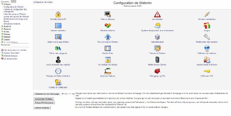 Webmin : GNU/Linux pour serveur à la portée de tous