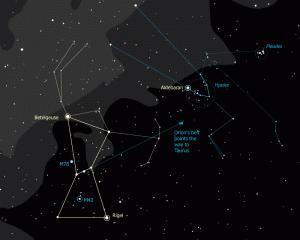 Constellation d'Orion et du Taureau