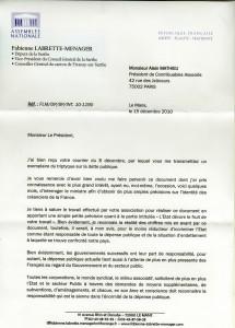Lettre de Fabienne Labrette-Ménager, député de la Sarthe