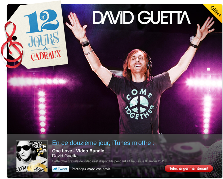 [iTunes] 12 jours de cadeaux : David Guetta. One Love