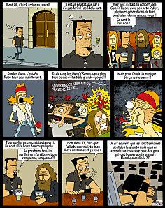 Chuck au concert des Guns'n'roses planche BD