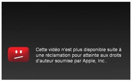 vidéo retiré YT apple Des premières images de l’iPhone 5 censurées par Apple ?