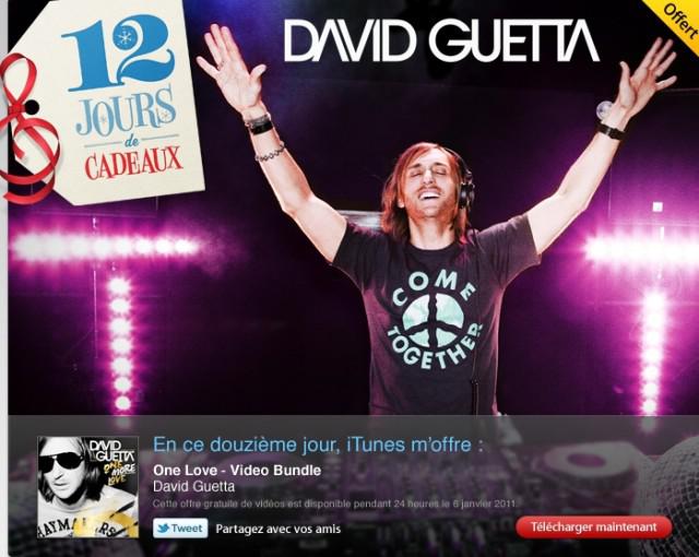 12 jours de cadeaux iTunes : 4 clips de David Guetta offerts !