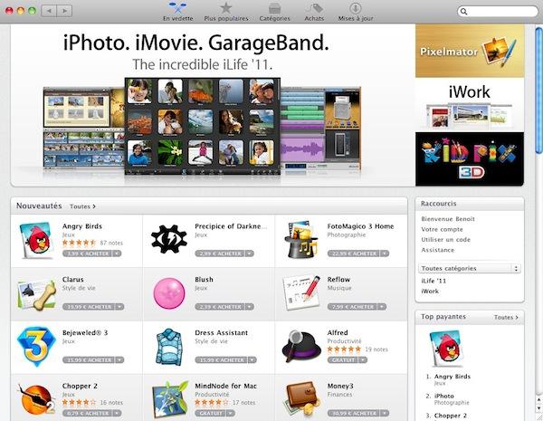mac app store1 Apple Mac App Store fait ses débuts avec 1000 applications et un bogue