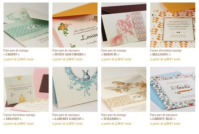 Une nouvelle vitrine pour mes faire-part