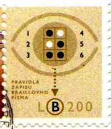 Louis Braille sur FDC venu de Slovaquie