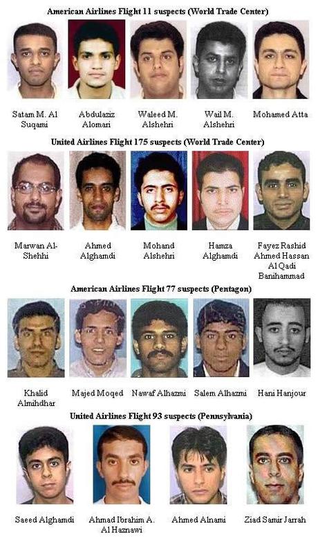 les terroristes présumés du 11 Septembre 2001