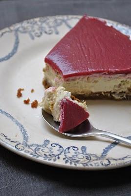 Cheesecake pistache & gelée de framboise