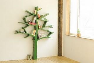 Sapins, arbres étagères hybrides de bibliothèque