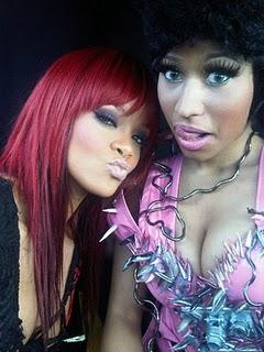 Photo : Rihanna et Nicki Minaj sur le tournage de 