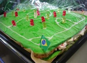 gâteau terrain de foot
