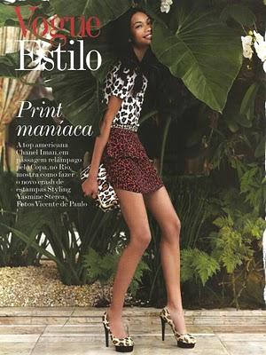Chanel Iman dans Vogue Brazil ce mois-ci