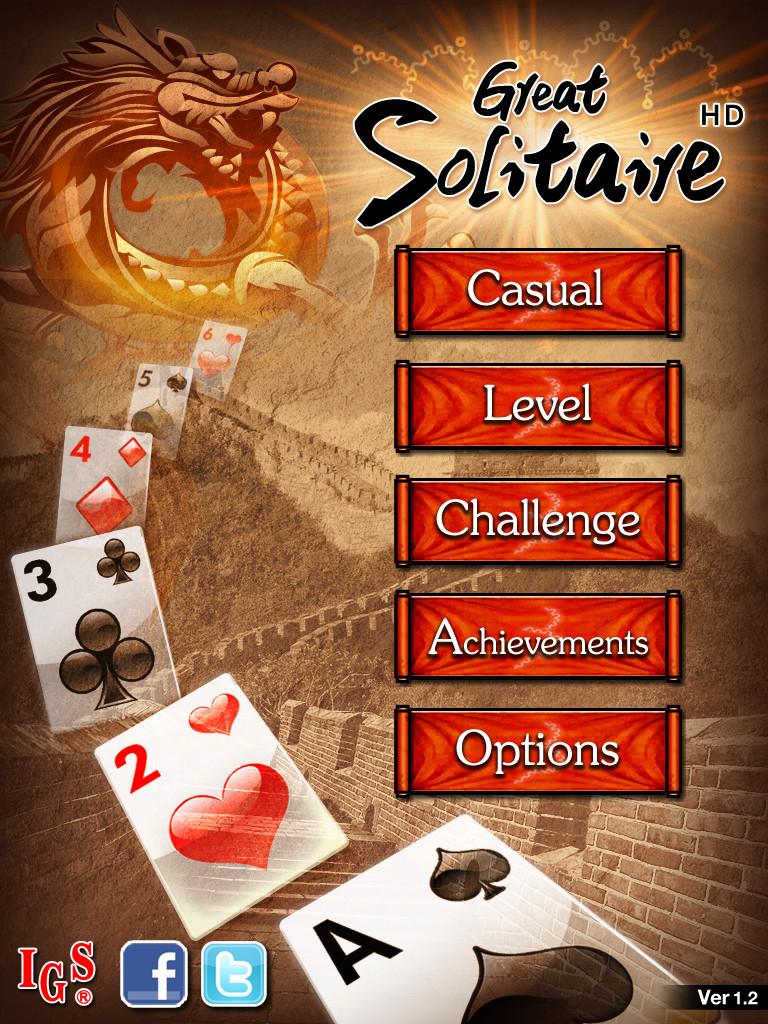 Great Solitaire HD – International Games System Co., Ltd. : App. Gratuites pour iPad !