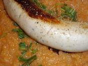 Boudin blanc, écrasée potiron