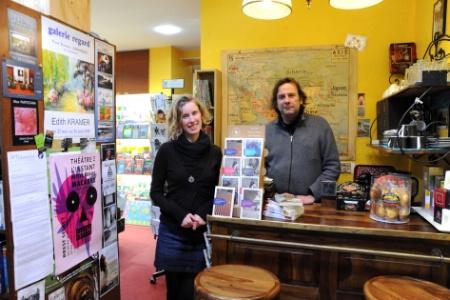 Brest (29) - La librairie-café des voyageurs, le rendez-vous des globe-trotters