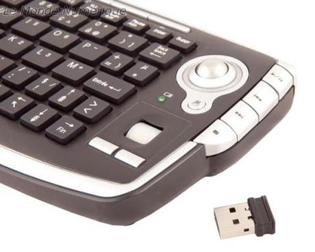 Clavier avec souris intégrée Lounge Wireless Mini Keyboard