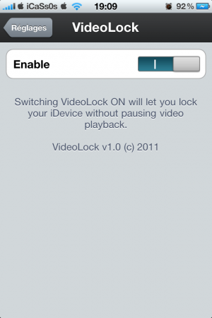 VideoLock : Continuer la lecture de vos vidéos en mode verrouiller