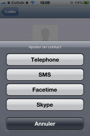 CallMe : Des raccourcis contacts sur votre SpringBoard