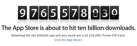 App Store : un concours pour fêter les 10 milliards de télchargement