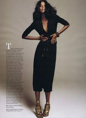 Liya Kebede dans le Marie-Claire US
