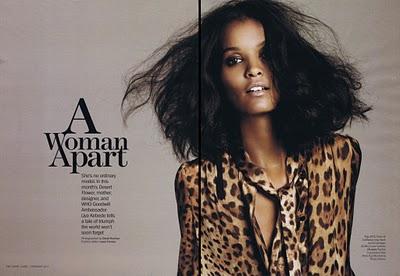 Liya Kebede dans le Marie-Claire US