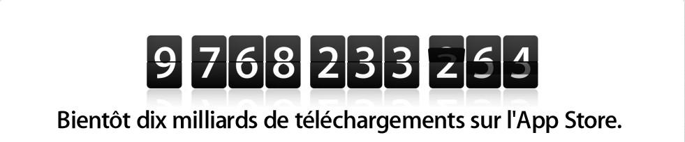 10 milliards de téléchargement bientot atteind.