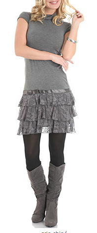 Robe jersey finition dentelle Quand faire les soldes est synonyme de WE!