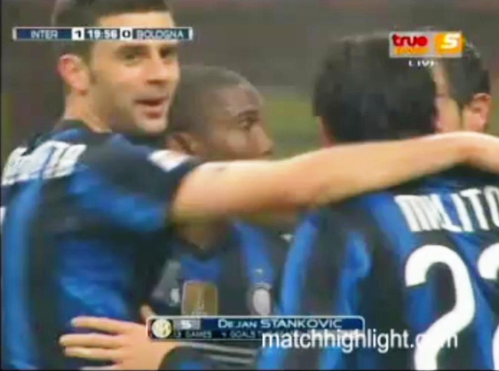 Vidéos résumé, but Inter milan 4-1 Bologne (15 Janvier 2011)