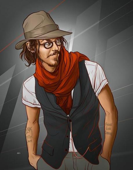 46 ew01johnnydepp1 500x639 26 Outstanding Illustrations by Martin Ansin