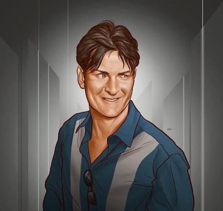 46 ew05charliesheen1 500x473 26 Outstanding Illustrations by Martin Ansin