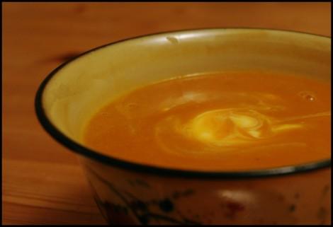 Crème de potiron au curry