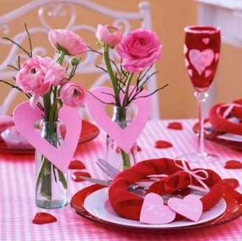 Décoration de table de st Valentin