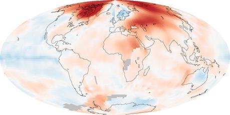 Anomalies des températures en 2010