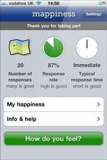 Une application iPhone qui recherche le bonheur!