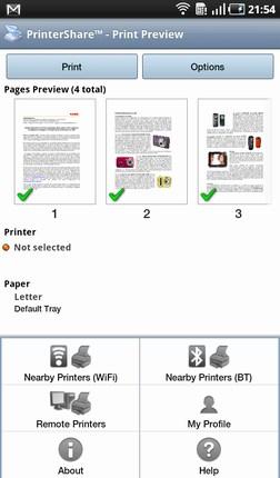 Imprimer une image ou un document depuis la Galaxy Tab