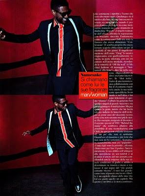 Usher dans L'Uomo  Vogue en février