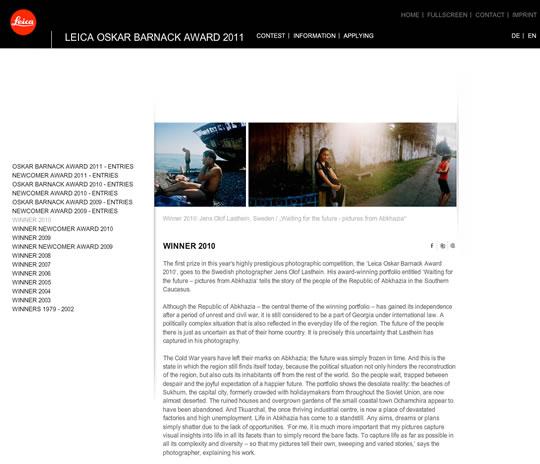 Prix Leica Oskar Barnack 2011