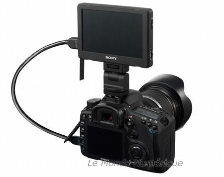 Ecran vidéo LCD Sony CLM-V55 pour les appareils reflex pour voir plus grand et plus net