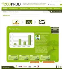 Bilan Carbone - Ecoprod - exemple d'écran de l'application de mesure des émissions de GES