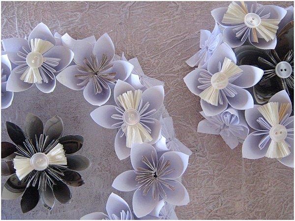 Cadre Floral Origami