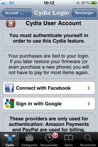 Cydia: gérer votre historique d’achats avec « Manage Account »