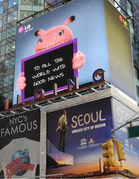 Nouveaux panneaux sur Time Square : Pour rappeler à chacun que « life’s good »
