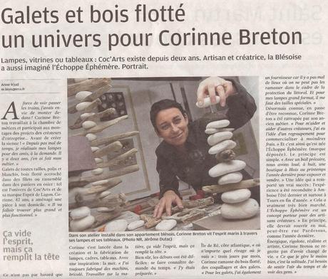 Galets et bois flotté un univers pour Corinne Breton