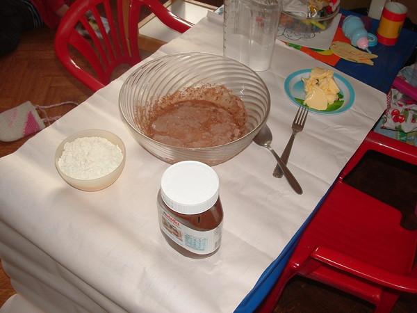 gâteau au nutella la préparation