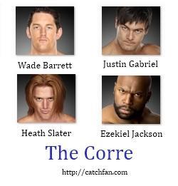 Wade Barrett, Justin Gabriel, Heath Slater et Ezekiel Jackson forment The Corre